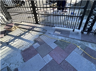 Porphyry Pavement Setts With Interlocking Design