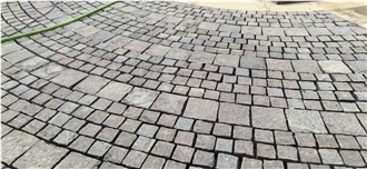 Porphyry Paving Stone Featuring Angular Shapes