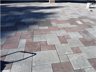 Porphyry Paving Stone Featuring Natural Cleft Edges