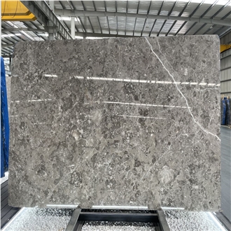 Scottish Gray Marble Slabs Unique Veining, Design Flexibility
