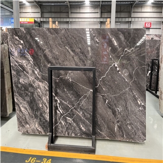 Silver Breccia Marble Slabs: Striking Gray Veins