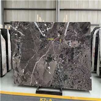 Silver Breccia Marble Slabs Subtle Silver Hues