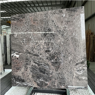 Silver Breccia Marble Slabs With Intricate Veins