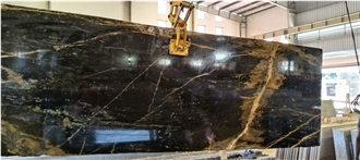 Lava Black Granite Slabs