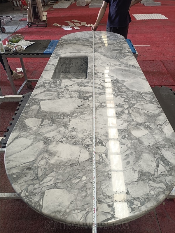 Natural Quartzite Super White Quartzite Kitchen Countertop