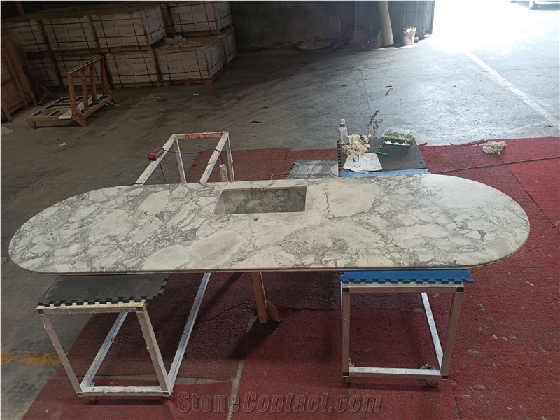 Natural Quartzite Super White Quartzite Kitchen Countertop