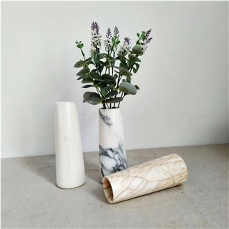 Custom Modern Luxury White Marble Interior Vase