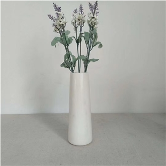 Custom Modern Luxury White Marble Interior Vase