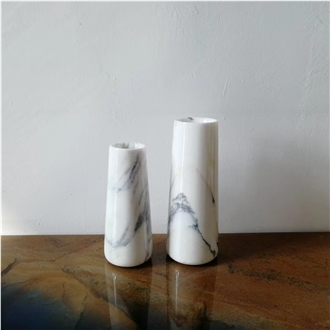 Custom Modern Luxury White Marble Interior Vase