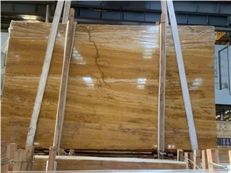 Gold Travertine Vein Cut Slabs