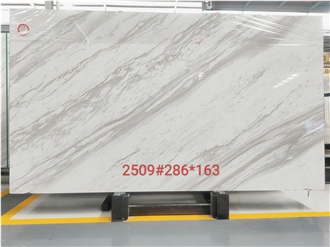 Greece Volakas White Marble Slab Cutting For Wall Tiles