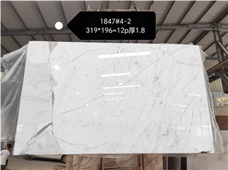Italy Statuario White Marble Slab For Cutting Wall Tiles