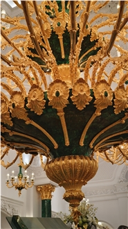 Luxury Green Malachite Interior Chandeliers Home Decor Products