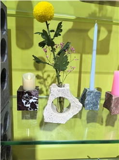 Travertine Interior Vases Stone Flower Pot