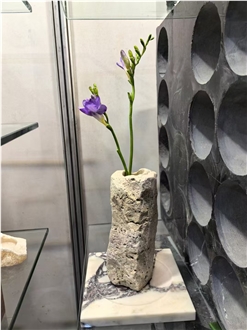 Travertine Interior Vases Stone Flower Pot