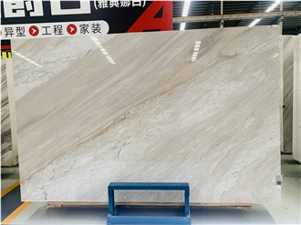 Turkey Ajax White Marble Slab Cutting For Wall Tiles