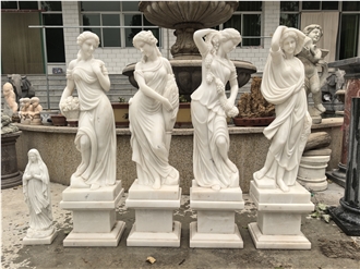 White Marble Western Mary Carved Statues