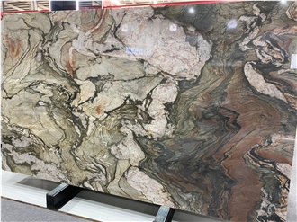 Brazil Luxury Stone Crystal Impression Quartzite Slabs