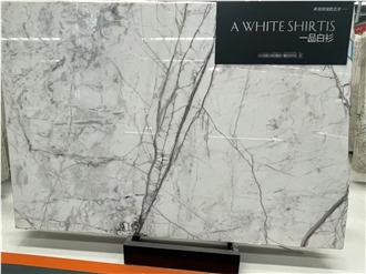 White Shirt Marble Slabs For Interior Design