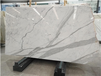 Calacatta White Pearl Marble Slab Wall Tiles