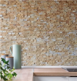 Beige Sandstone Wall Cladding Stone Veneer