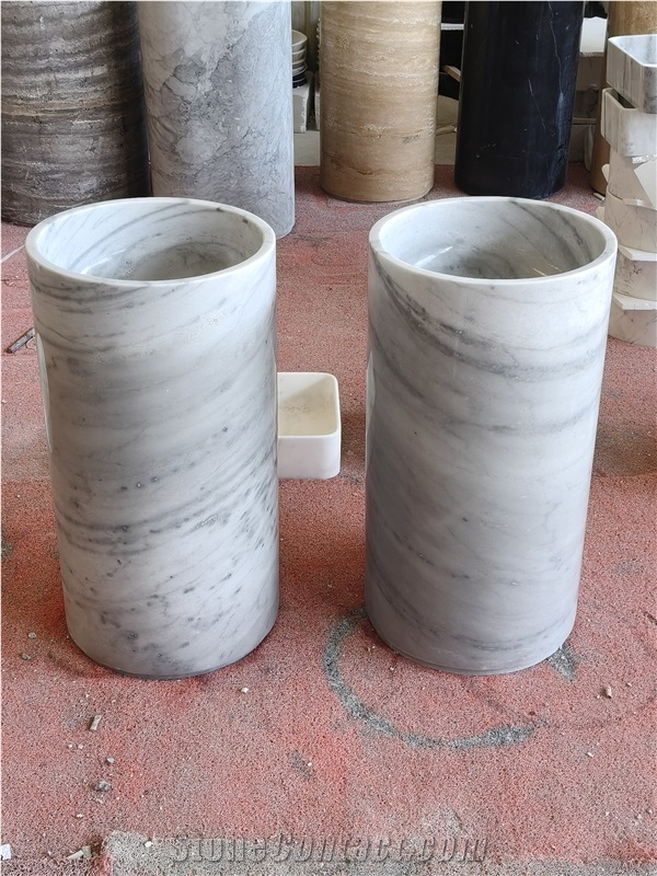 Light Emperador Pedestal Basins  Suppliers