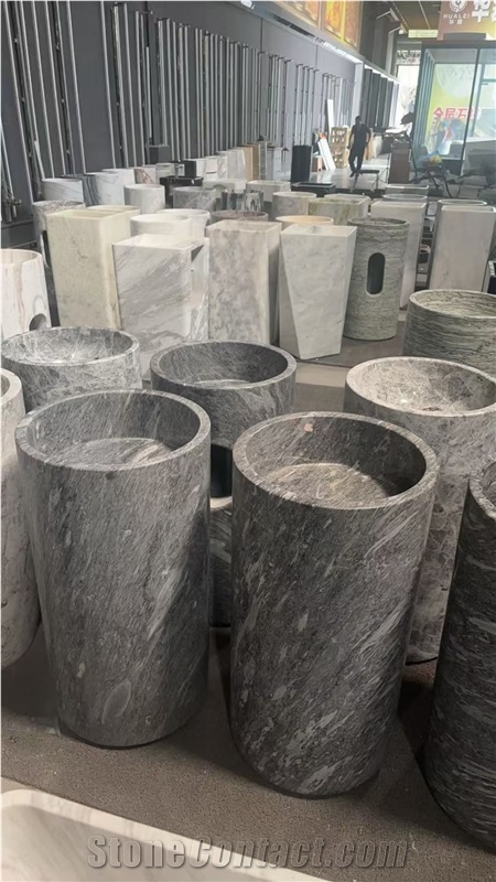 Light Emperador Pedestal Basins  Suppliers