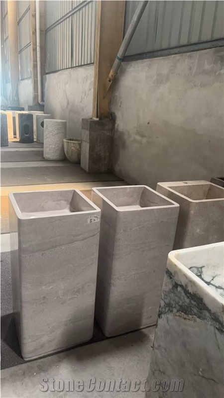 Light Emperador Pedestal Basins  Suppliers