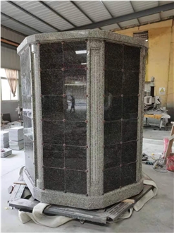 Grey Granite With Black Granite Shutters 96 Niche Octangle Columbarium