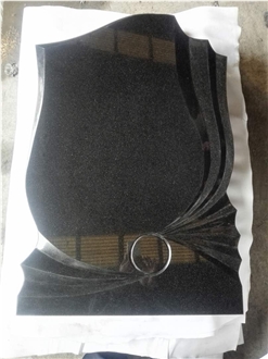 High-Gloss Polished Shanxi Black Granite  Headstone