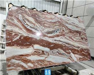 Arabescato Orobico Rosso Marble Slabs