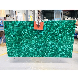 Large Size Green Malachite Semiprecious Stone Slabs