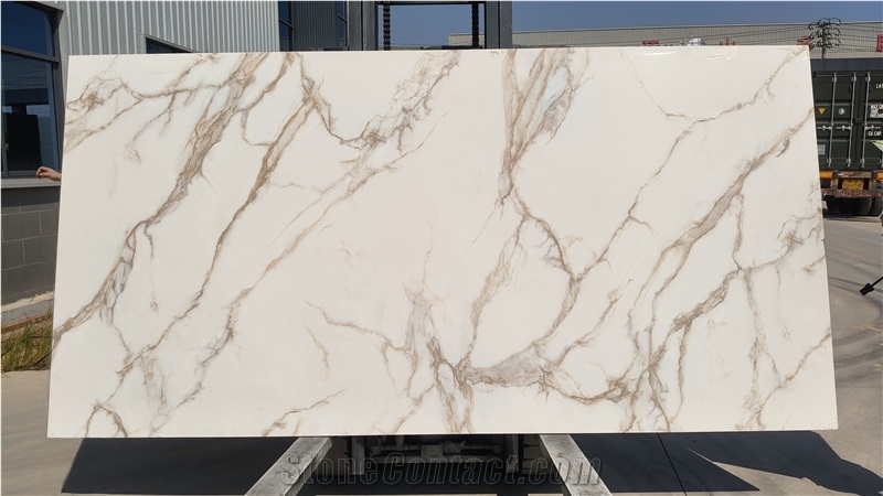 Printed Calacatta Gold Quartz Slabs