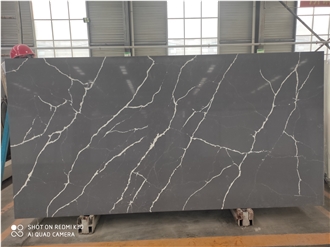 1415 Calacatta Quartz Slabs Black Stone