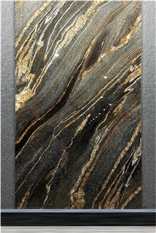 Golden Silk Polished Sintered Stone Slabs 3200*1600*12Mm