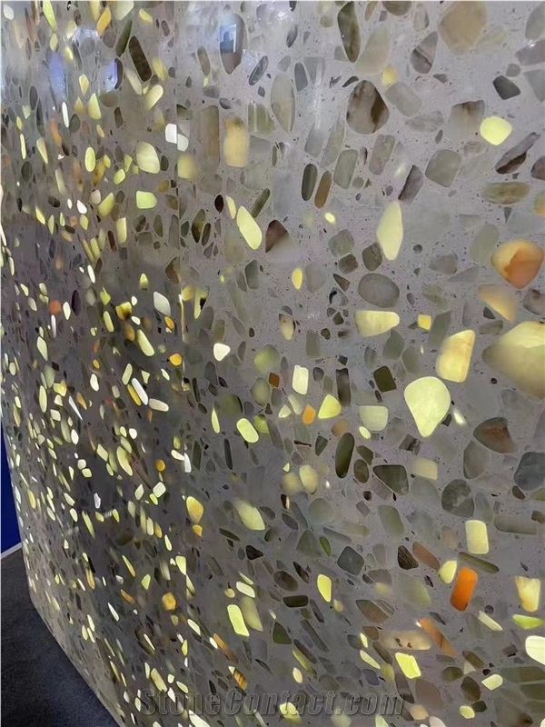 Light Transmitting Terrazzo Slab Tile Hotsale Terrazzo Tiles