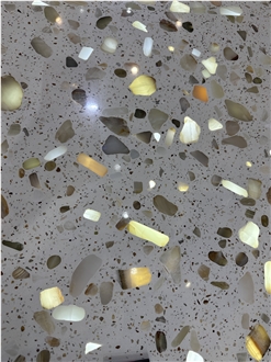 Light Transmitting Terrazzo Translucent  Terrazzo Slabs