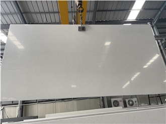 White Galaxy Quartz Sparkle Shinny White Quartz Slabs