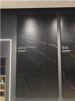 China Marquina Matt15mm Porcelain Slabs