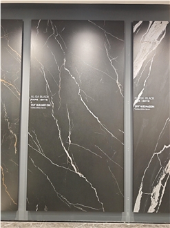 China Sahara Noir Black Matt 15Mm Porcelain Slabs