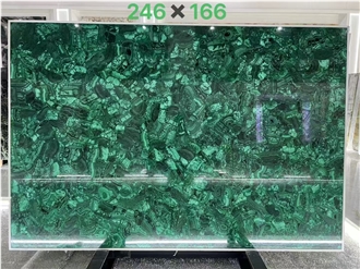 Green Agate Semiprecious Stone Slab