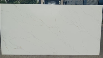 White Quartz Slabs Hot Sale Pattern 1264