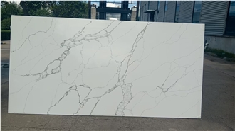 White Quartz Slabs Hot Sale Pattern 3615