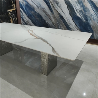 Artificial Sintered Stone Rectangular Cafe Tables