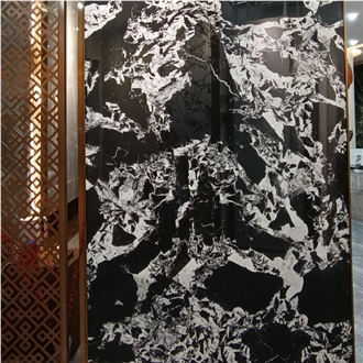 Luxury Black CNC Wall Building Ornaments Artificial Stone