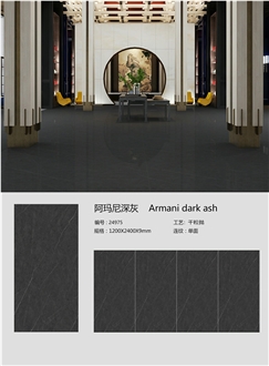 Luxury Dark Grey Floor  Sintered Stone Slabs