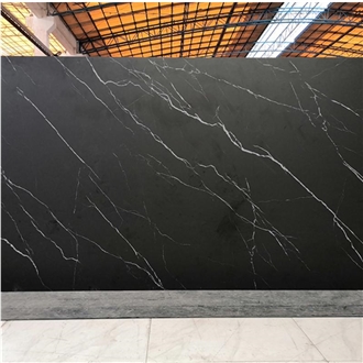 Luxury Home Hotel Black Sintered Stone Slabs
