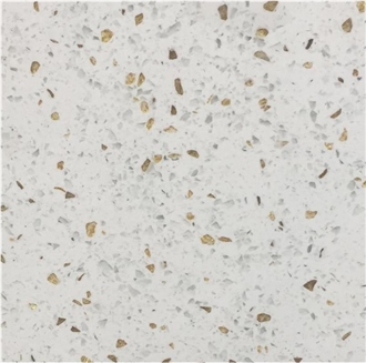 YUANDA Gold Luxury Artificial Quartz Slabs