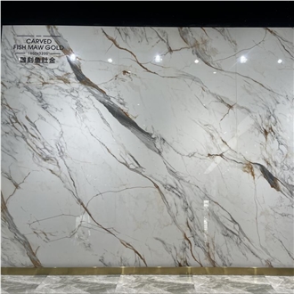 YUANDA Gold Pattern Luxury Sintered Stone Slabs
