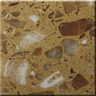 YUANDA Yellow Luxury Terrazzo Slabs
